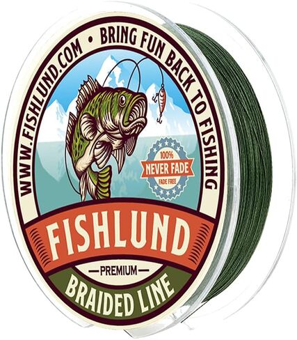 FISHLUND Braided Fishing Line, Featured Colorfast Fishing Line Braid, Strong, Smooth, Round, Sensitive, Test Pound Braided Line in Saudi Arabia