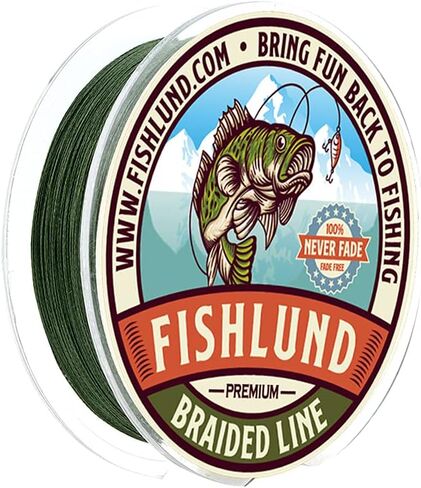 FISHLUND Braided Fishing Line, Featured Colorfast Fishing Line Braid, Strong, Smooth, Round, Sensitive, Test Pound Braided Line in Saudi Arabia