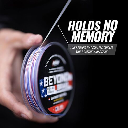 Beyond Braid Braided Fishing Line -Super Strong - Abrasion Resistant - No Stretch -Blue Camo, Moss Camo, White, Green, Pink, Blue, 4 Strand 8 Strand in Kuwait