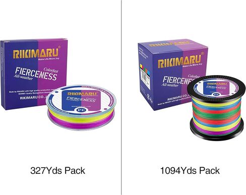 Braided Fishing Line Abrasion Resistant Superline Zero Stretch&Low Memory Extra Thin Diameter 327-1094 Yds, 4-180LB in Kuwait