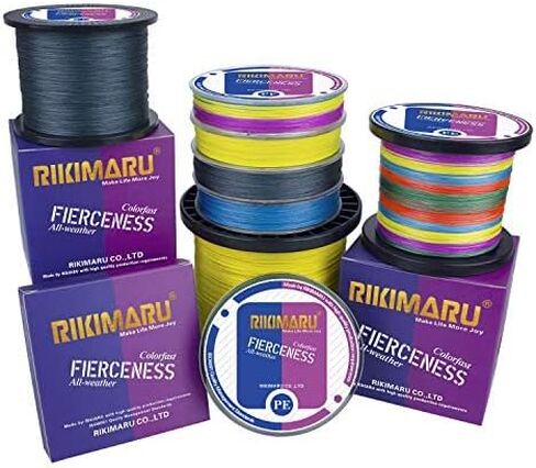 Braided Fishing Line Abrasion Resistant Superline Zero Stretch&Low Memory Extra Thin Diameter 327-1094 Yds, 4-180LB in Kuwait