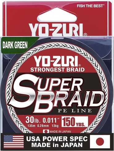 Yo-Zuri SuperBraid Dark Green 150 Yards Superbraid Fishing Line in Kuwait