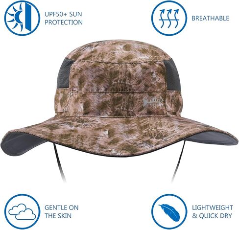 BASSDASH UPF 50+ Sun Fishing Hat Water Resistant with Detachable Neck Flap in Kuwait