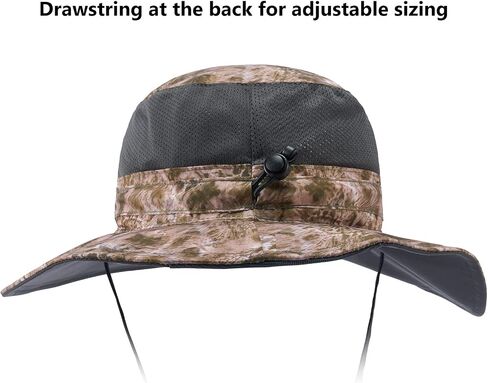 BASSDASH UPF 50+ Sun Fishing Hat Water Resistant with Detachable Neck Flap in Kuwait