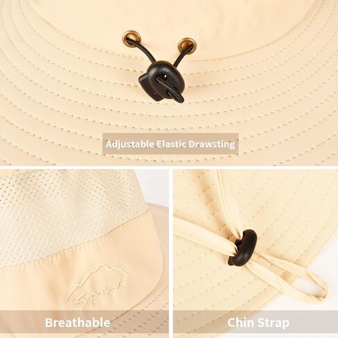 Sun Hats for Men Women Fishing Hat UPF 50+ Breathable Wide Brim Summer UV Protection Hat in Saudi Arabia