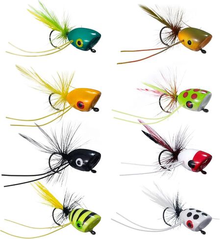 BASSDASH Popper Flies for Fly Fishing Bass Panfish Perch Topwater Fishing Lures in Saudi Arabia