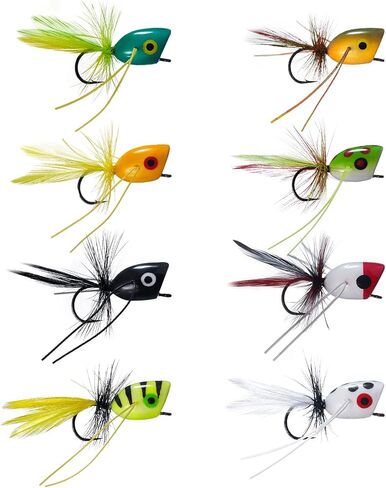 BASSDASH Popper Flies for Fly Fishing Bass Panfish Perch Topwater Fishing Lures in Saudi Arabia