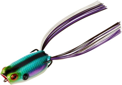BOOYAH Poppin' Pad Crasher Topwater Bass Fishing Hollow Body Frog Lure with Weedless Hooks in Kuwait