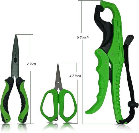 WARM COLD Fish Lip Grippers with Missing Rope,Fishing Pliers,Saltwater Resistant Fishing Gear, Line Cutter,Tools Set Gifts for Men in Saudi Arabia