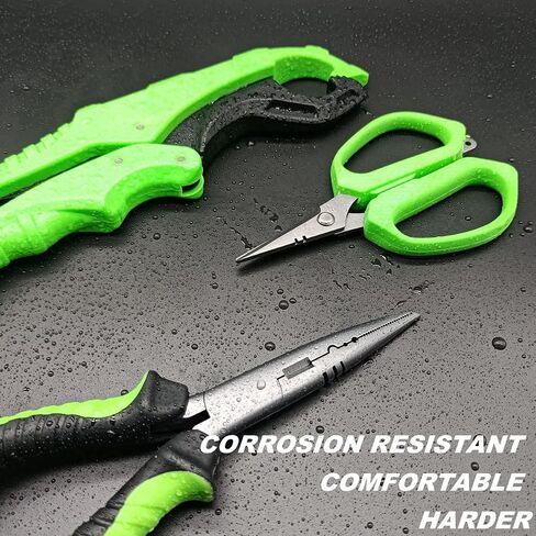 WARM COLD Fish Lip Grippers with Missing Rope,Fishing Pliers,Saltwater Resistant Fishing Gear, Line Cutter,Tools Set Gifts for Men in Saudi Arabia