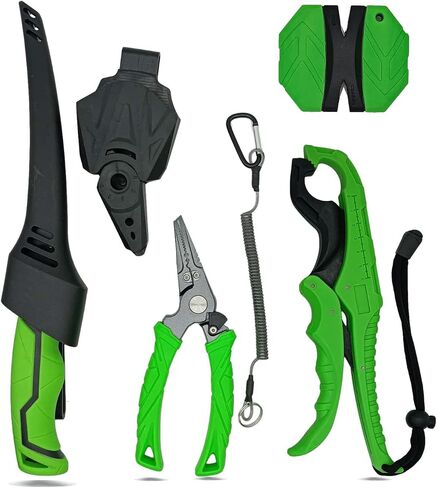 WARM COLD Fish Lip Grippers with Missing Rope,Fishing Pliers,Saltwater Resistant Fishing Gear, Line Cutter,Tools Set Gifts for Men in Saudi Arabia