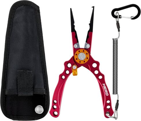 Fishing Pliers - Fishing Pliers Saltwater Resistant - Multifunctional Fishing Pliers Hook Remover, Line Cutter And Split Rings - Fishing Pliers Kit Includes Sheath And Lanyard - Pliers For Fishing in Saudi Arabia