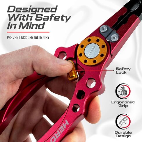 Fishing Pliers - Fishing Pliers Saltwater Resistant - Multifunctional Fishing Pliers Hook Remover, Line Cutter And Split Rings - Fishing Pliers Kit Includes Sheath And Lanyard - Pliers For Fishing in Saudi Arabia
