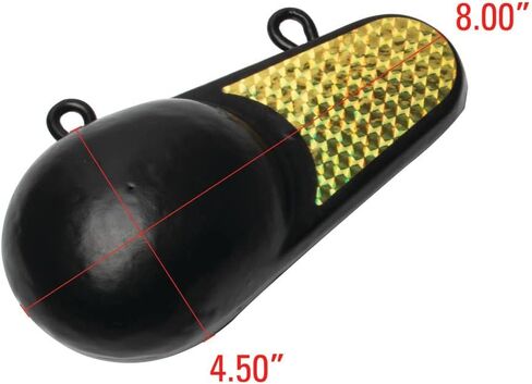 Extreme Max 3006.6619 Coated Keel-Style Downrigger Weight - 6 lbs.,Black in Saudi Arabia