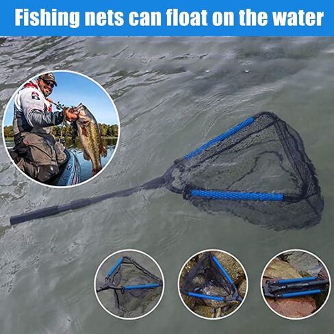 Floating Telescopic Folding Net with 7 Inch Pliers & Lip Gripper - Kids Fishing Net with Foldable Sand Bucket & Fishing Gear Accessories in Kuwait