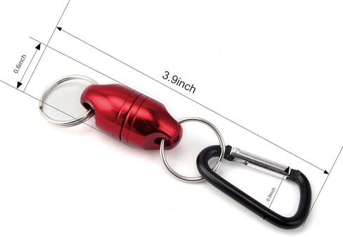 Magnetic Net Release, Aluminum Fishing Net Magnet Retractor | Strong Magnetic Net Release with Aluminum Retractor, Magnet Clip Holder and Carabiner for Fly Fishing Nets and Fishing Gear in Kuwait