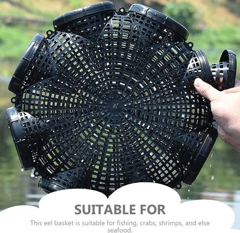 ملحقات المصبوب في الهواء الطلق، غمس الروبيان البلاستيكي لصيد السمك، قفص أسود محمول خاص لسلة أسماك كراوداد لصيد أسماك البلمة، شبكة جراد البحر، طعم سرطان البحر، حقل الأرز، ثعبان البحر in Kuwait