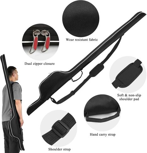 Fishing Rod Bag - 63 Inch Rod & Reel Protective Case, Portable Folding Pole Case, Waterproof Tackle Storage & Organizer in Kuwait