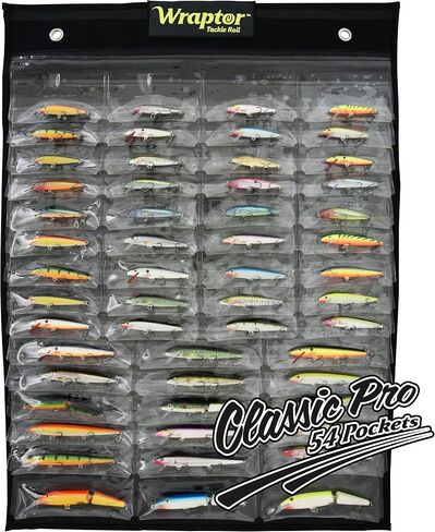 Wraptor Tackle Roll®| Fishing Tackle Storage Organizer | Classic Pro (54 Pockets) in Kuwait