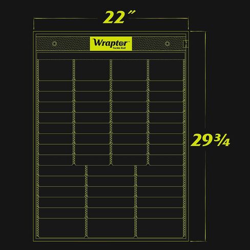Wraptor Tackle Roll®| Fishing Tackle Storage Organizer | Classic Pro (54 Pockets) in Kuwait