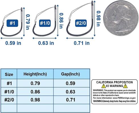 Weedless Wacky Rig Hooks Bass Fishing Hooks for Wacky Rigging Worm Lure in Saudi Arabia