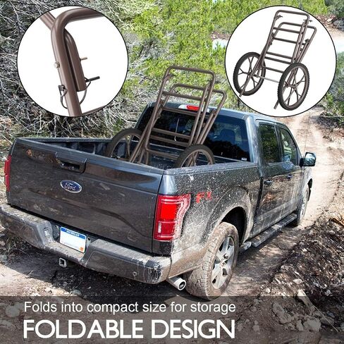 Moccha 500lbs Capacity Folding Deer Game Hauler Cart with Big Wheels, Utility Gear Dolly Cart, Heavy-Duty Steel Deer Game Cart, Hunting Accessories in Saudi Arabia