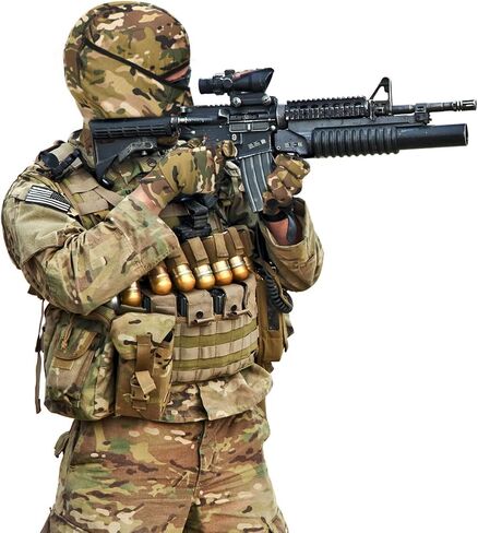 Camo Hunting Gloves for Men Full Face Cover Hunting Mitten Balaclava Anti Slip Full Finger Fingerless Mitten Wind Resistant (Classic Series, L) in Saudi Arabia