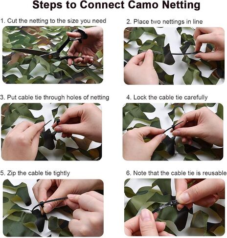 iunio Camo Netting, Camouflage Net, Bulk Roll, Mesh, Cover, Blind for Hunting, Decoration, Sun Shade, Party, Camping, Outdoor in Kuwait