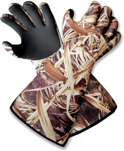 AUSCAMOTEK Waterproof Neoprene Duck Decoy Gloves - Insulated Blind Gauntlet Stay Warm and Dry for Waterfowl Hunting in Kuwait