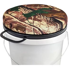 5 Gallon Bucket Seat, 360 Degree Swivel Bucket Lid Padded with Memory Foam, Bucket Seat Cover Used for Hunting Gardening and Camping Fishing Seat