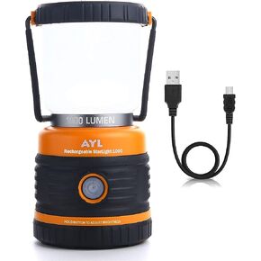 LED Camping Lantern Rechargeable, 1800LM, 4 Light Modes, 4400mAh Power Bank, IP44 Waterproof, Perfect Lantern Flashlight for Hurricane, Emergency, Power Outages, Home and More, with USB Cable (2 Pack) in Saudi Arabia