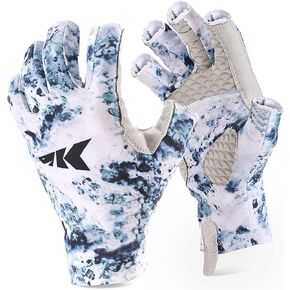 KastKing La Sal Fishing Gloves UPF50+ Sun Gloves UV Protection Fingerless Gloves Men Women for Outdoor, Kayaking, Rowing, Paddling, Canoeing, Hunting in Kuwait