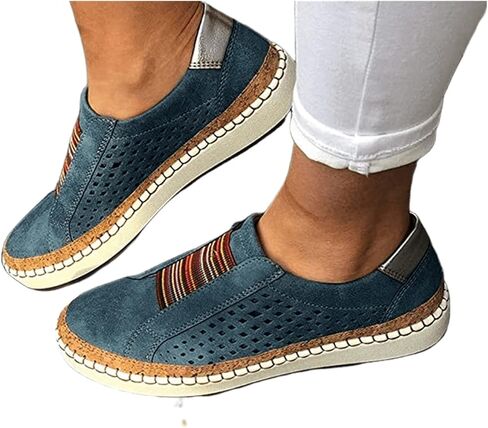 Ladmiple Sneakers For Women Slip On Walking Shoes Casual Cute Fashion Comfortable Dressy Summer Non Slip Flats Loafers in Kuwait