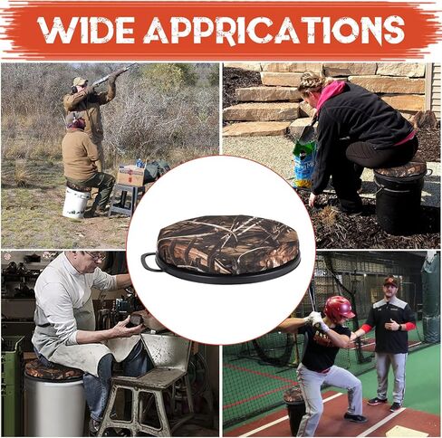 WarBull 5 Gallon Bucket Seat, 360-Degree Swivel Seat Foam Cushion Bucket Seat Lid with Waterproof Cover for Dove Duck Hunting, Fishing, Baseball, Gardening and Camping in Kuwait