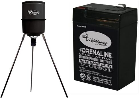Wildgame Innovations Tri-Pod Deer Feeder, easy to use feeder with 4 feed times,Black in Saudi Arabia