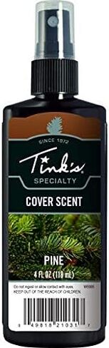 Tink's Pine Power Cover Scent | 4 Oz Spray Bottle | Hunting Accessories, Natural Odor Eliminator + Scent Blocker for Human Scent | Easy Application for Hunting Gear, Clothes, or Boots in Kuwait