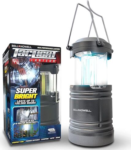 جرس + Howell Taclight LED فانوس 8 "مع قاعدة مغناطيسية محمولة فائقة السطوع ضوء LED قابل للطي للتخييم والشعلة الخارجية، لمصباح النجاة في حالات الطوارئ أثناء العواصف، وانقطاع التيار الكهربائي in Saudi Arabia