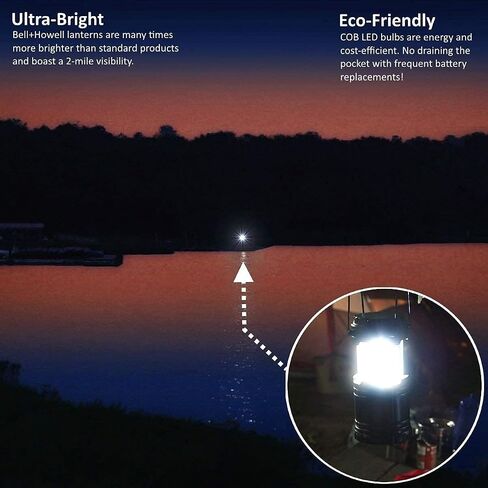 جرس + Howell Taclight LED فانوس 8 "مع قاعدة مغناطيسية محمولة فائقة السطوع ضوء LED قابل للطي للتخييم والشعلة الخارجية، لمصباح النجاة في حالات الطوارئ أثناء العواصف، وانقطاع التيار الكهربائي in Saudi Arabia
