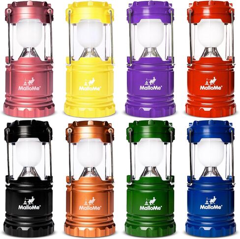MalloMe Camping Lantern Multicolor 4 Pack Lanterns for Power Outages, Camping Lights for Tent Hanging, Camp Light Tent Lamp Emergency Battery Powered LED Lantern (Rechargeable Batteries Not Included) in Kuwait