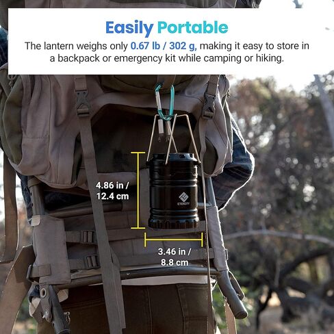 لوازم إكسسوارات معدات فانوس التخييم من Etekcity، خيمة LED تعمل بالبطارية لانقطاع التيار الكهربائي، ضوء الطوارئ لمستلزمات النجاة من الأعاصير، مصباح يعمل، عبوتان in Kuwait