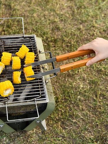 HiEthan Camping Cooking Utensils Set,15 Piece Portable Camping Cooking Set,Camp Kitchen Utensil Organizer for Travel BBQ Picnic Party,Black in Kuwait