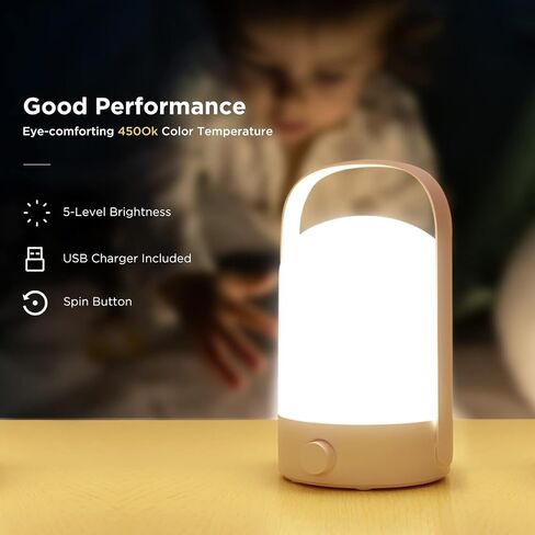 ضوء التخييم LED | فانوس تخييم محمول قابل للشحن | ضوء الليل الخافت | مصباح تخييم محمول يعمل بالبطارية مع خطاف للقراءة في الداخل، والمشي لمسافات طويلة، وصيد الأسماك، والطوارئ في الهواء الطلق in Kuwait
