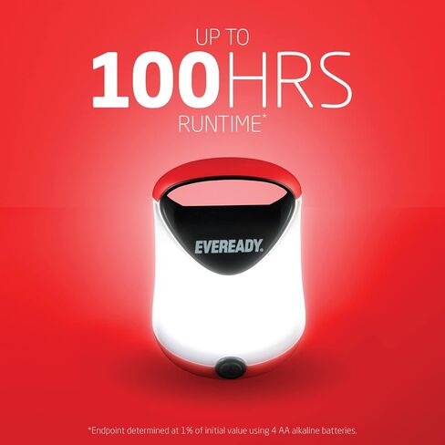 Eveready LED Camping Lantern, Bright Battery Powered Lantern, Water Resistant Hurricane Supplies, 100 Hour Run-time, Pack of 1 in Kuwait