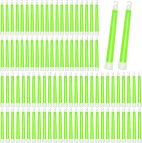 Sotiff Bright 6 بوصة كبيرة متوهجة العصي السائبة ضوء عصا خضراء توهج في حالات الطوارئ في الظلام العصي مع مدة 12 ساعة للتخييم والمشي لمسافات طويلة والحفلات الخارجية وأنشطة البقاء على قيد الحياة العواصف التعتيم (48) in Kuwait