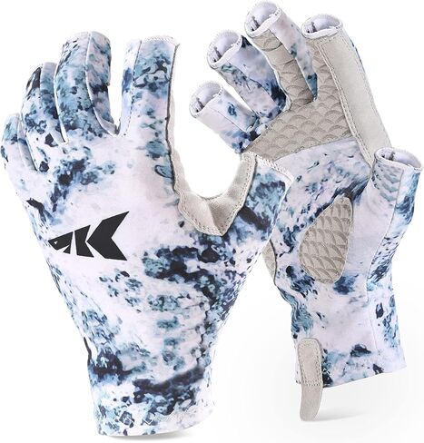 KastKing La Sal Fishing Gloves UPF50+ Sun Gloves UV Protection Fingerless Gloves Men Women for Outdoor, Kayaking, Rowing, Paddling, Canoeing, Hunting in Kuwait