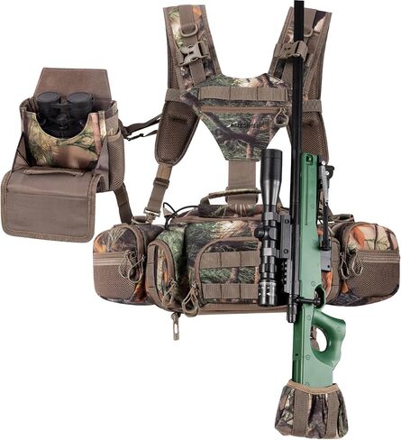 BLISSWILL Hunting Fanny Waist Pack with Harness Pouch Hunting Backpack | Silent Fabric，Rifle & Bow Carry System，Multi-Pocket Organization，Waist Pack for Hunter，Waterproof ，Bullet Pouch hunting gift in Kuwait