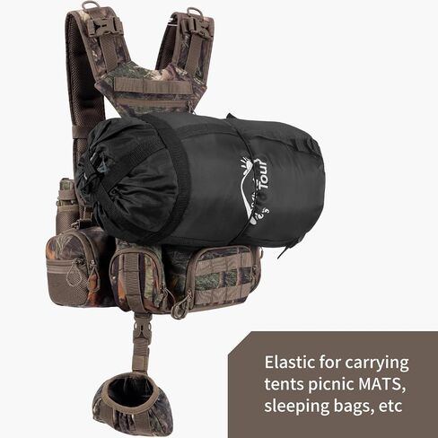 BLISSWILL Hunting Fanny Waist Pack with Harness Pouch Hunting Backpack | Silent Fabric，Rifle & Bow Carry System，Multi-Pocket Organization，Waist Pack for Hunter，Waterproof ，Bullet Pouch hunting gift in Kuwait