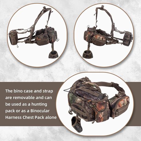 BLISSWILL Hunting Fanny Waist Pack with Harness Pouch Hunting Backpack | Silent Fabric，Rifle & Bow Carry System，Multi-Pocket Organization，Waist Pack for Hunter，Waterproof ，Bullet Pouch hunting gift in Kuwait