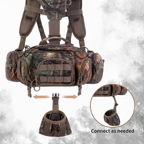 BLISSWILL Hunting Fanny Waist Pack with Harness Pouch Hunting Backpack | Silent Fabric，Rifle & Bow Carry System，Multi-Pocket Organization，Waist Pack for Hunter，Waterproof ，Bullet Pouch hunting gift in Kuwait