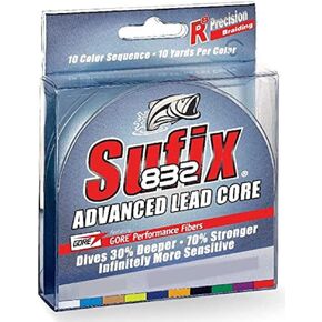 Sufix 832 Lead Core, metered Multi-Colored (12 pound/100 Yard Spool) in Saudi Arabia